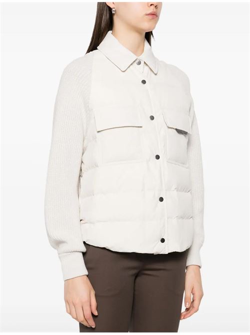 Piumino con inserti Brunello Cucinelli | MD5997695C1709
